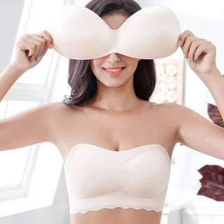 strapless sexy lingerie tube top bh bras for women plus size thinpadded bralette brassiere girl seamless wireless SML ALODIA STORE