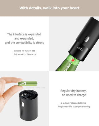 Portable Electric Beer Dispensers 40000 Times/s Ultrasonic Vibration Special Purpose For Bottled &amp; Canned Beer Foam Machine ALODIA STORE