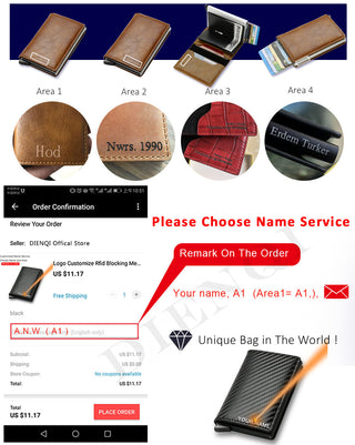 Credit Card Holder Wallet Leather Metal Aluminum ALODIA STORE