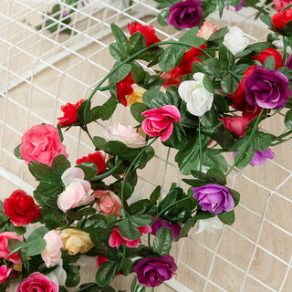250CM Rose Artificial Flowers Christmas Garland for Wedding Home Room Decoration Spring Autumn Garden Arch DIY Fake Plant Vine ALODIA STORE