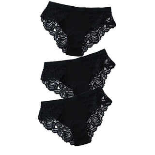 3 Pcs Cotton Panties Sexy Panty Briefs Lace Panties Women Underwear Lingerie Panties for Female Ladies Floral Pantys Underpants ALODIA STORE