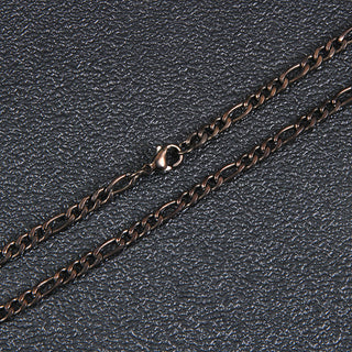 Fashion New Figaro Chain Necklace For Men Punk Silver Color Stainless Steel Long Necklace Men Hip Hop Jewelry Gift ALODIA STORE