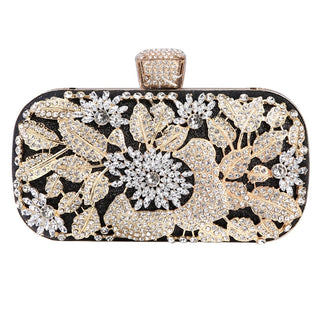 Diamond Evening Metal Clutch bag ALODIA STORE