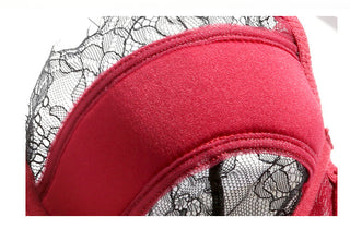 CINOON Sexy Eyelash Lace Bra Set Women Lingerie French Embroidery Bralette Push Up Brassiere Female Underwear Bra and Panty Set ALODIA STORE