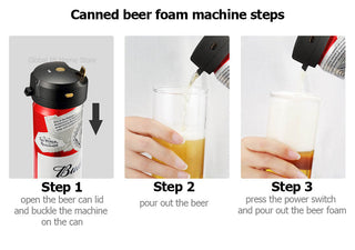 Portable Electric Beer Dispensers 40000 Times/s Ultrasonic Vibration Special Purpose For Bottled &amp; Canned Beer Foam Machine ALODIA STORE