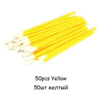 Disposable Lip Brushes 50pcs Eyelash Cleaning Makeup Removing Tools Lipstick Lip Gloss Mascara Wands Set Cosmetic Applicator ALODIA STORE