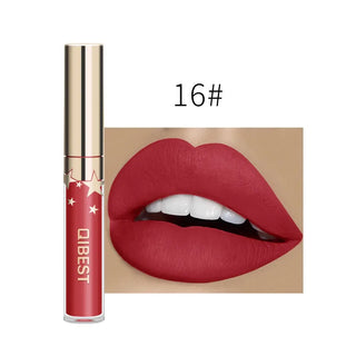 QIBEST Liquid Lipstick Waterproof Lipgloss 24 Color Lipgloss Lipstick Lips Makeup Cosmetic Long Lasting Lip Tint Lip Gloss Matte ALODIA STORE