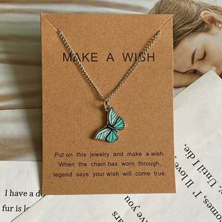 Fashion Women Necklace Korea Style New Butterfly Pendant Necklace Gift For Girl  Cute Lovely Neck Jewelry Wholesale Dropshipping ALODIA STORE