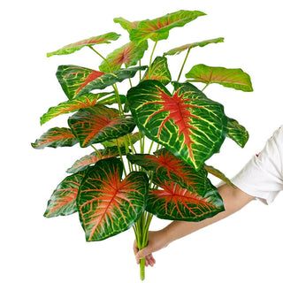 75cm 24Fork Fake Plants Large Artificial Monstera Tree Branch Plastic Tropical Palm False Turtle Leaf For Home Garden Room Decor ALODIA STORE