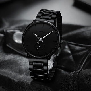 CRRJU Mens Watches Stainless Steel Men's Wrist Watch Casual Luxury Waterproof Sport Watch for Men Quartz Watch Relogio Masculino ALODIA STORE
