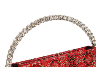 Luxury Colored Diamond Half Moon Women Purses and Handbags Evening Bag Serpentine Designer Party Clutch Bag Chic Wedding Bag ALODIA STORE