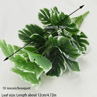 Artificial Plants Green Palm Leaves Monstera Home Garden Living Room Bedroom Balcony Decoration Tropical Plastic Fake Plant Long ALODIA STORE