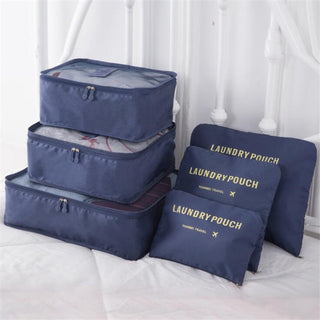 6Pcs/Set Travel Bag Men And women Packing Cubes Unisex Travel Storage Bags Kit ALODIA STORE