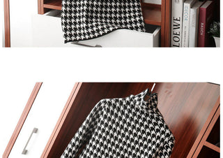 Bird lattice Turtleneck Basic Soft Sweater Dress Korean ALODIA STORE