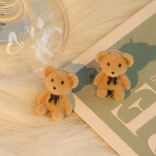 Cute Plush Bear Pendant Necklace for Girls Women Korean Fashion Bear Long Sweater Neck Chain Necklaces Collar Jewelry ALODIA STORE