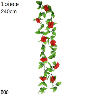 Wisteria Artificial Flower Vine Ivy Leaf Garland Silk Rose Flowers Rattan String Vine Wedding Arch Flower Home Garden Decoration ALODIA STORE