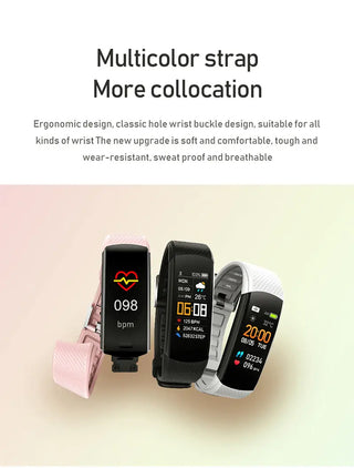 Fashion Sport Smart Watch Women Men Smartwatch Fitness Tracker Ladies For Android IOS Smart Clock Heart Rate Monitor Smart-Watch ALODIA STORE
