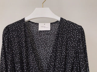 Sundress Elegant Spring Summer Commuter Black V-Neck Women's Dress Korean Clothing Vintage One Piece Bandage Dress Femme Robe ALODIA STORE