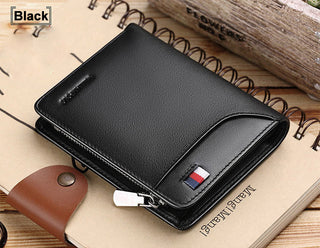 WILLIAMPOLO Coin Purses Genuine Leather Men Wallet With Card Holder Short Purse Zipper Wallets Casual Standard Wallets PL293 ALODIA STORE