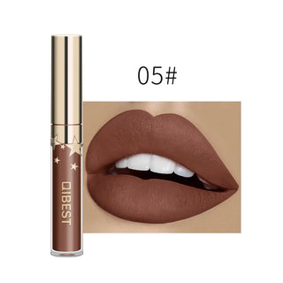 QIBEST Liquid Lipstick Waterproof Lipgloss 24 Color Lipgloss Lipstick Lips Makeup Cosmetic Long Lasting Lip Tint Lip Gloss Matte ALODIA STORE