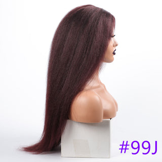 Long Kinky Straight Synthetic Wigs for Black Women Black Brown Blonde Ginger Red White Hair Afro Wigs Synthetic STW Hair Wigs ALODIA STORE