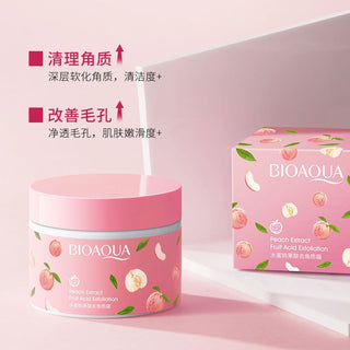 Bioaqua Peach fruit acid scrub clean pore water tender moist improve dry moisture to keratin ALODIA STORE