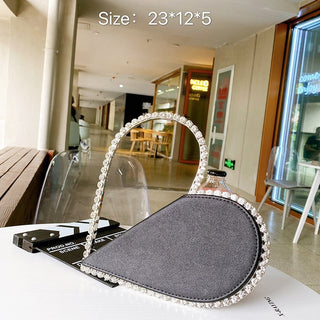 Luxury Colored Diamond Half Moon Women Purses and Handbags Evening Bag Serpentine Designer Party Clutch Bag Chic Wedding Bag ALODIA STORE
