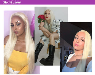 Charisma Blonde Wig Synthetic Lace Front Wig for Women Long Silky Straight Hair Natural Hairline Side Part Cosplay Wigs ALODIA STORE