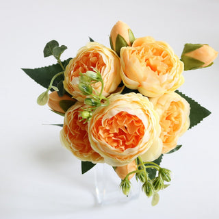 Artificial Flowers Peony Bouquet Silk Rose Vase for Home Decor Garden Wedding Decorative Fake Plants Christmas Garland Material ALODIA STORE