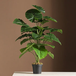 75cm 24Fork Fake Plants Large Artificial Monstera Tree Branch Plastic Tropical Palm False Turtle Leaf For Home Garden Room Decor ALODIA STORE