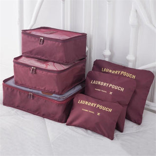 6Pcs/Set Travel Bag Men And women Packing Cubes Unisex Travel Storage Bags Kit ALODIA STORE