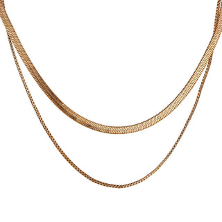 Yhpup Charm New Geometric Snake Chain Necklace Trendy Stainless Steel Jewelry Golden Metal Texture брелок Women Waterproof Gift ALODIA STORE