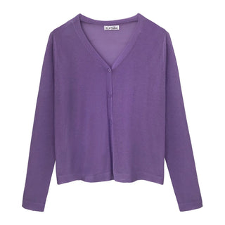 Cardigan Women Korean Long Sleeve Cardigan Summer Cropped Cardigan Knitted V-Neck Thin Ice Silk Sweaters Sunscreen Shirt Tops ALODIA STORE