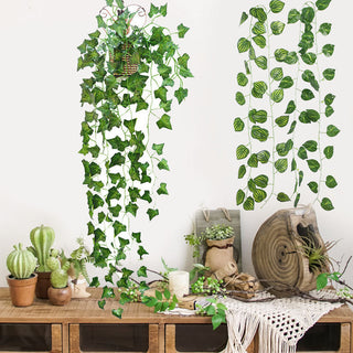 Wisteria Artificial Flower Vine Ivy Leaf Garland Silk Rose Flowers Rattan String Vine Wedding Arch Flower Home Garden Decoration ALODIA STORE