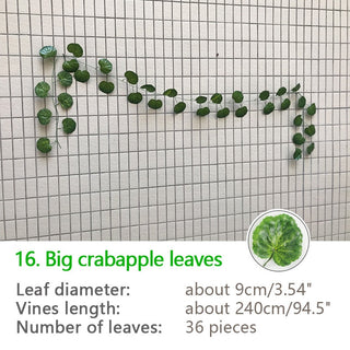 240cm Green Silk Artificial Hanging Ivy Leaf Garland Plants Vine Grape Leaves 1Pcs Home Bathroom Decoration Garden Party Decor ALODIA STORE