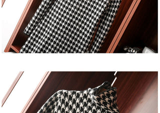 Bird lattice Turtleneck Basic Soft Sweater Dress Korean ALODIA STORE