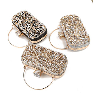 Diamond Evening Metal Clutch bag ALODIA STORE