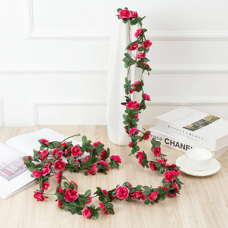 250CM Rose Artificial Flowers Christmas Garland for Wedding Home Room Decoration Spring Autumn Garden Arch DIY Fake Plant Vine ALODIA STORE