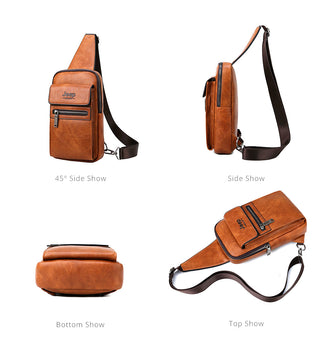 JEEP BULUO Brand Fashion Sling Bags High Quality Men Bags Split Leather Large Size Shoulder Crossbody Bag For Young Man ALODIA STORE