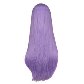 QQXCAIW Long Straight Cosplay Wig Black Purple Pink Blue Sliver Gray Blonde White Orange Brown Synthetic Hair Wigs ALODIA STORE