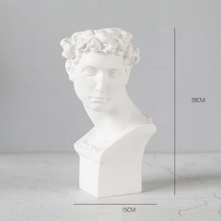 Nordic Creative Portrait Vase Human Head Resin David Medici Venus Statue Modern Nordic Decoration Decoration Home Decoration ALODIA STORE