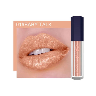 QIBEST 12 Colors Shimmer Liquid Lipstick Diamond Lip gloss Cosmetic Lip Tint Glitter Waterproof Moisturizer Makeup Lip Gloss ALODIA STORE