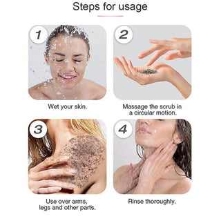 250g Arabica Coffee Body Scrub Cream Dry Dead Skin Exfoliating Polish Paste Anti Cellulite Stretch Mark Deep Cleansing ALODIA STORE