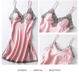 4PCS Satin Sleepwear Lady Pajamas Suit Nighty&amp;Robe Set Sexy Intimate Lingerie Casual Bridal Wedding Gift Homewear Nightgown ALODIA STORE