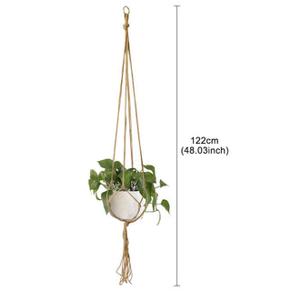 Macrame Handmade Plant Hanger Baskets Flower Pots Holder Balcony Hanging Decoration Knotted Lifting Rope Home Garden Supplies ALODIA STORE