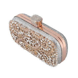 Diamond Evening Metal Clutch bag ALODIA STORE