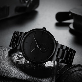 CRRJU Mens Watches Stainless Steel Men's Wrist Watch Casual Luxury Waterproof Sport Watch for Men Quartz Watch Relogio Masculino ALODIA STORE