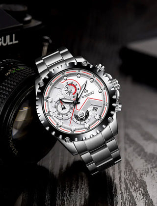 100%Original WISHDOIT Watch for Men TOP Brand Waterproof Sports Stainless Steel Chronograph 2022New Fashion Luxury wrist watches ALODIA STORE