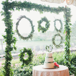 Wisteria Artificial Flower Vine Ivy Leaf Garland Silk Rose Flowers Rattan String Vine Wedding Arch Flower Home Garden Decoration ALODIA STORE