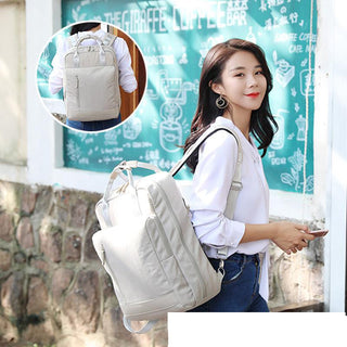 Waterproof Stylish Laptop Backpack Women 13.3 14 15.6 inch Korean Fashion Oxford Canvas USB College Backpack Bag Female Mochila ALODIA STORE